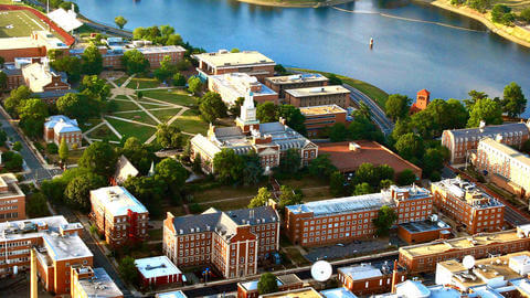 Aerial view of Howard University Campus